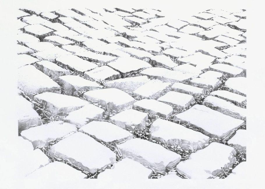 Lis Blunier | multi media - Installation | Berlin ||| Kopf Stein Berg | Serie | 01 - Schillerpromenade | Zeichnung mit Bleistift | 70 x 50 cm | 2016